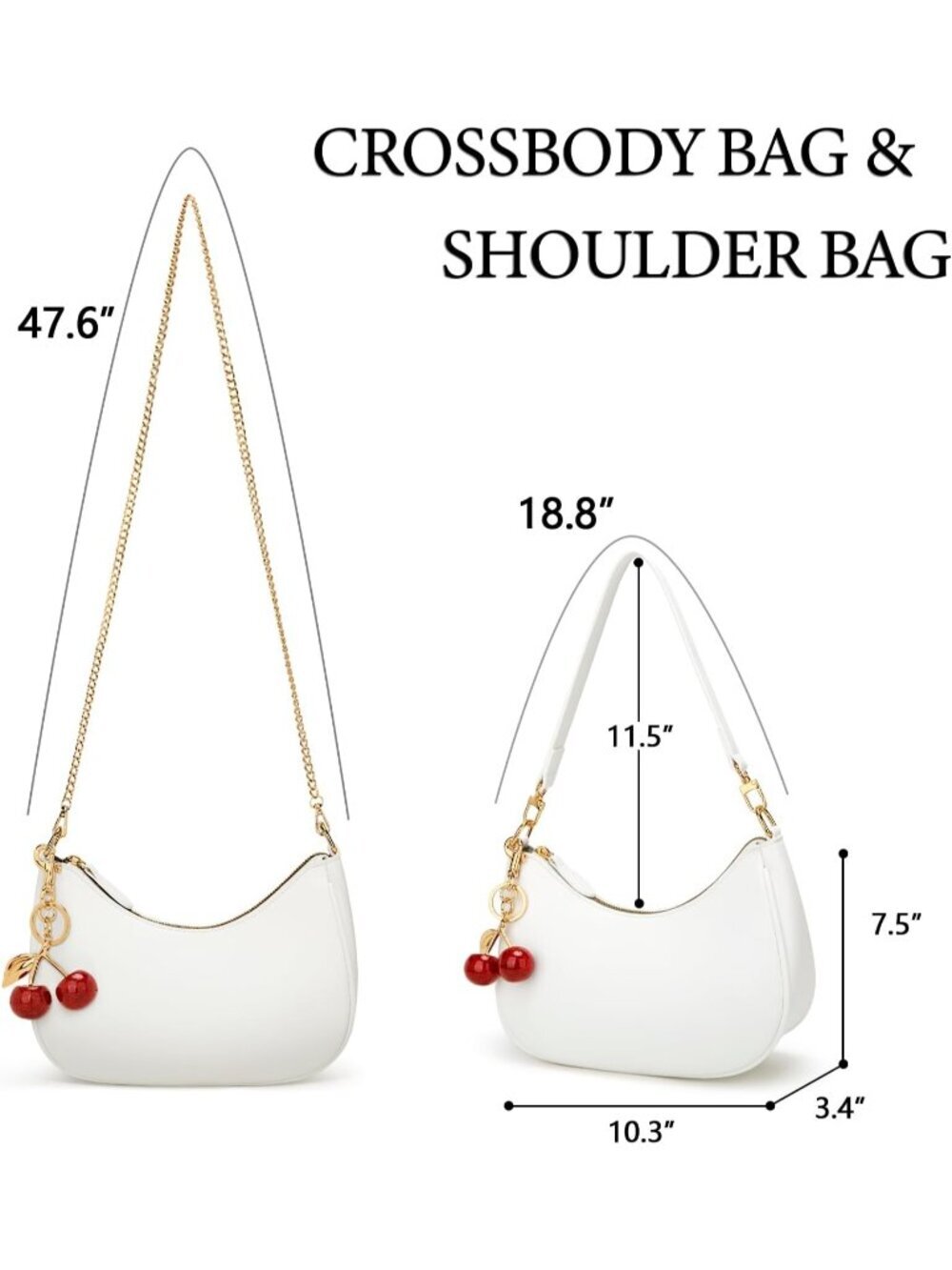Women's Bag white Cute Hobo Shoulder Handbags Retro Clutch Stylish Purse - Picture 7 of 7